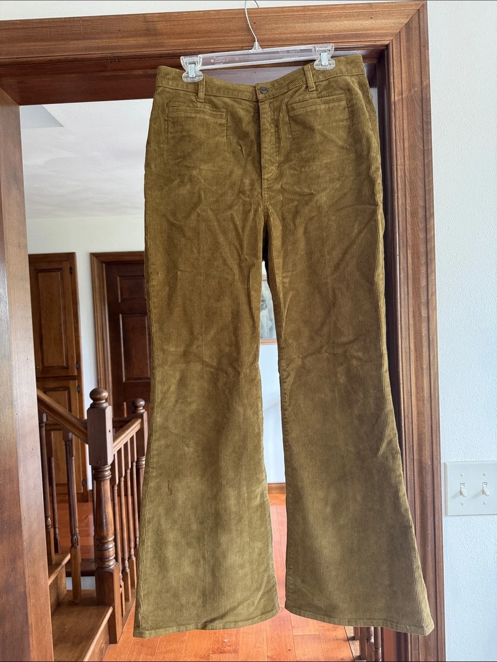 J. Crew Women’s Corduroy Flare Pants in Olive Green